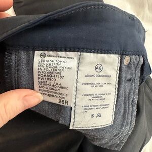 Adriano Goldschmied Navy Coated Jeans